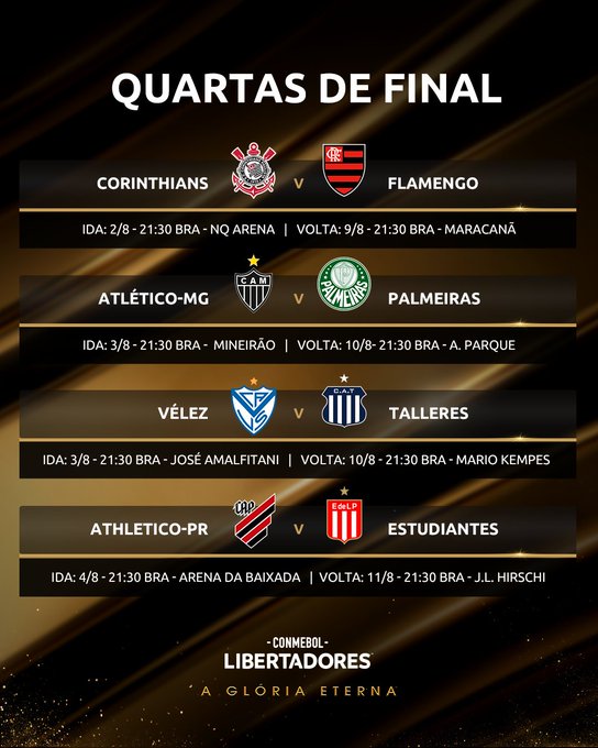 A Gazeta  Confira onde assistir aos jogos decisivos das quartas de final  da Libertadores